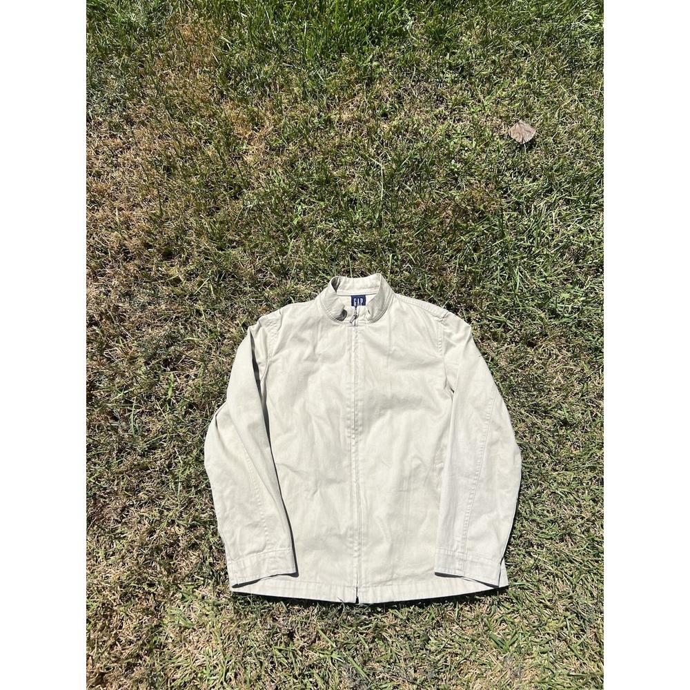 GAP Bomber Jacket Womens Small Beige Full Zip